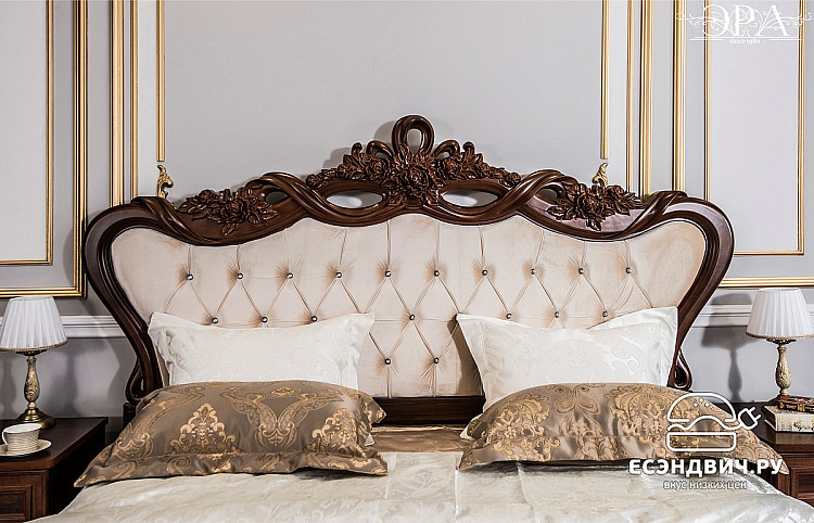 Спальный гарнитур 6 предм. "Таис" (МДФ) (Орех караваджо/Патина/Лак/Бархат) UgAf7