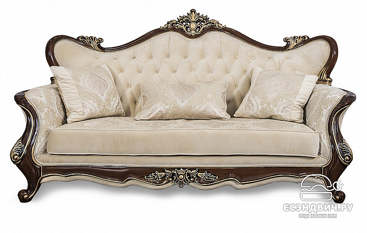 Комплект мягк.мебели 3предм."Себастьяно" (Бархат/Жаккард/Патина Позолота/Караваджо глянец) (Караваджо глянец) UgJk