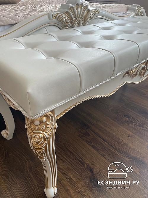 Банкетка "София" (Белый глянец) (Экокожа) UgNt