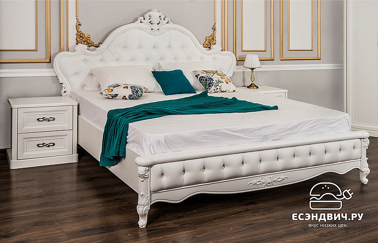 Тумба "Лейла" (Белый матовый) (МДФ/Патина/Лак) UgMh