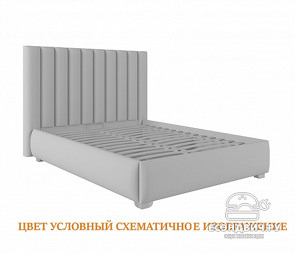 Кровать 140 мягк. Vitorio (Велюр Opera Denim (AT)