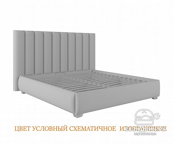 Кровать 200 мягк. Vitorio (Велюр Opera Grafit (AT)