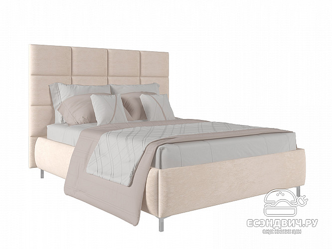 Кровать 140 мягк. Virginia (Велюр Opera Bone (AT)