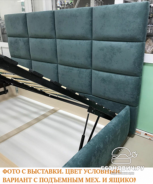 Кровать 180 мягк. Virginia (Велюр Opera Chocolate (AT)