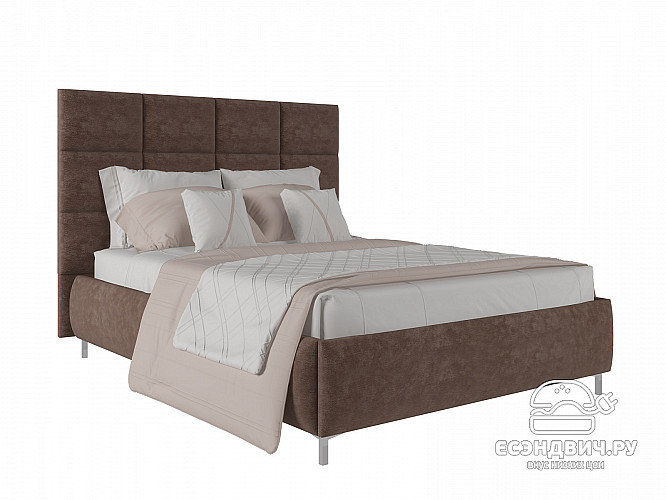 Кровать 120 мягк. Virginia (Велюр Opera Chocolate (AT)