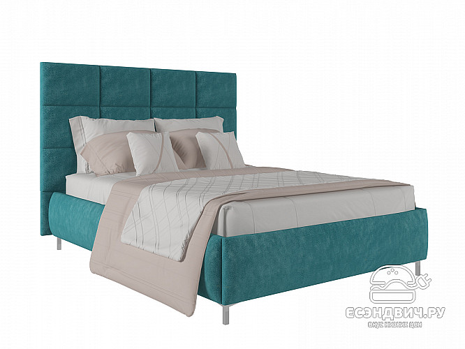 Кровать 140 мягк. Virginia (Велюр Opera Atlantic (AT)