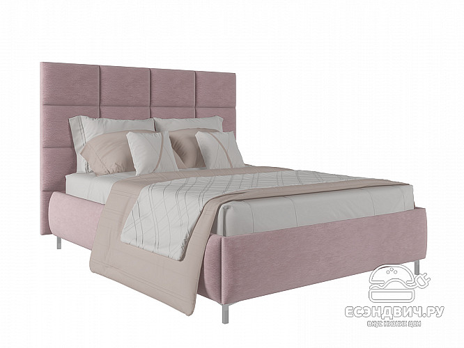 Кровать 140 мягк. Virginia (Велюр Opera Lilac (AT)