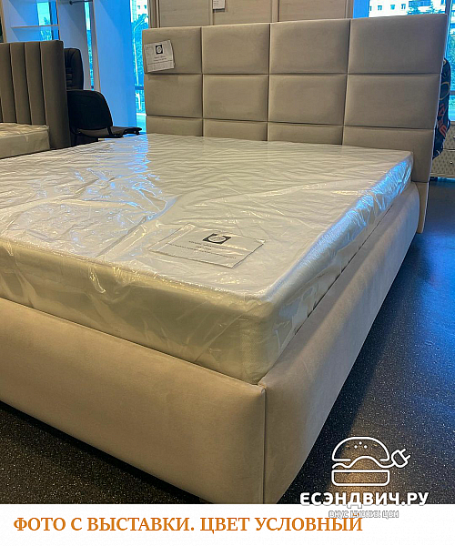 Кровать 160 мягк. Virginia (Велюр Opera Bone (AT)