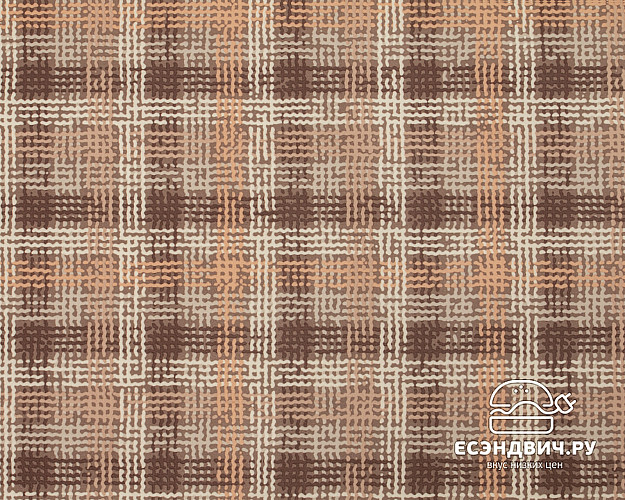 Кровать двухъярусная с диваном "Лаворо" (Орех миланский/Велюр Quadro Beige (AT)) D