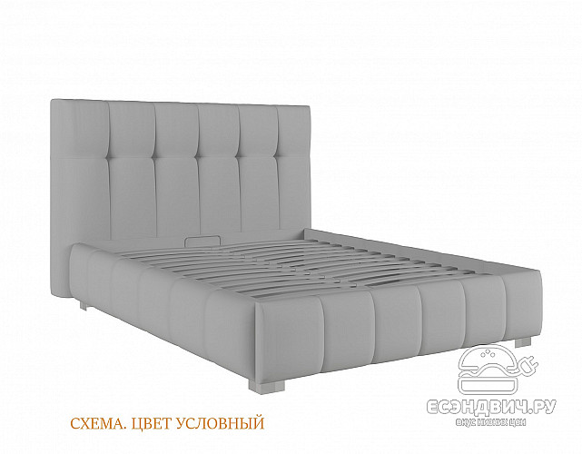 Кровать 140 мягк. Марокко  (Велюр Opera Dove (AT)