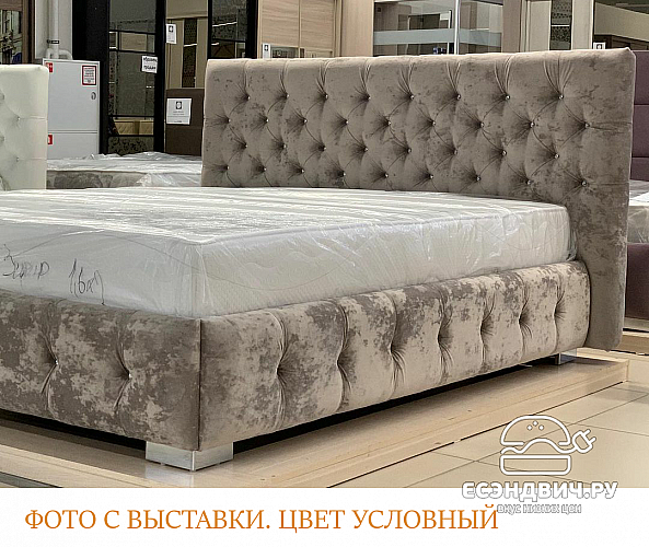 Кровать 120 мягк. Мирабель (Велюр Opera Dove (AT)/Ps/Mb