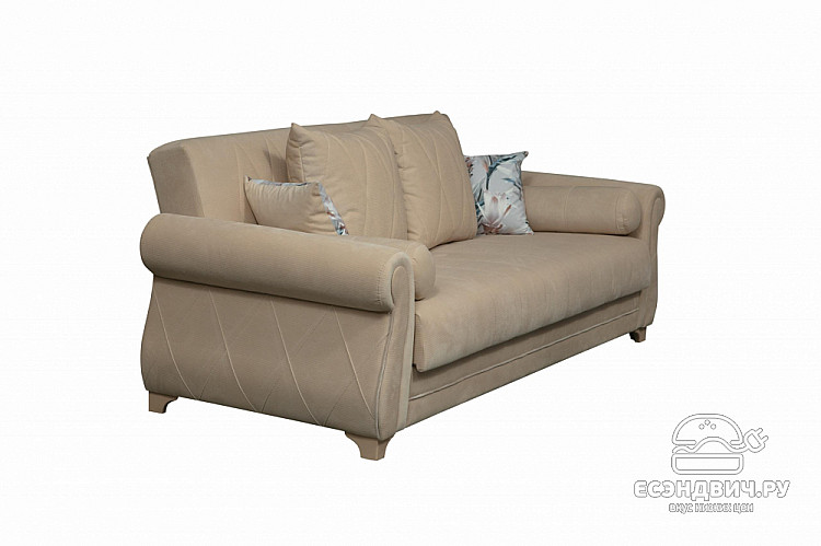 Диван-книжка "Голди" (Велюр киви Латте/Микровелюр Италия/Микровельвет Крем) -Ол/Прт