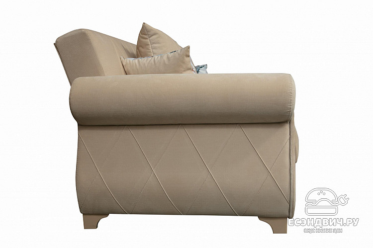 Диван-книжка "Голди" (Велюр киви Латте/Микровелюр Италия/Микровельвет Крем) -Ол/Прт