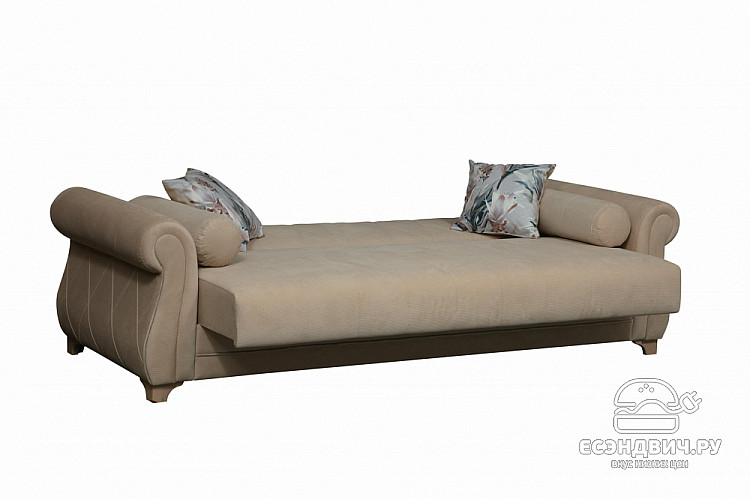 Диван-книжка "Голди" (Велюр киви Латте/Микровелюр Италия/Микровельвет Крем) -Ол/Прт