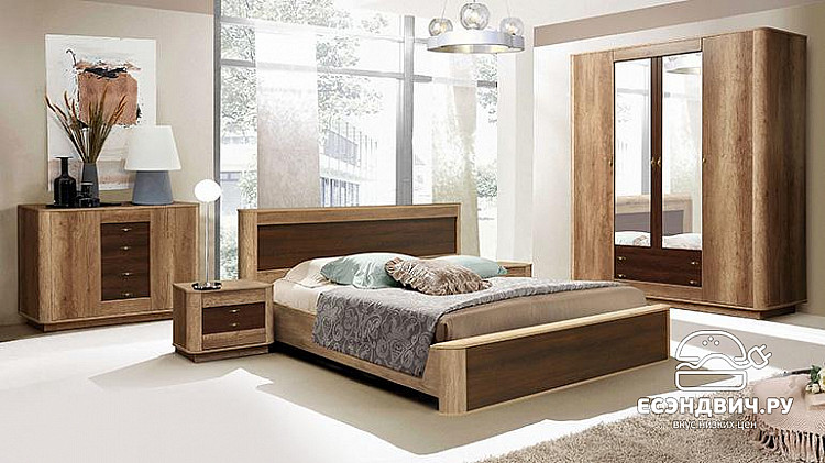 Спальный гарнитур 5 предм. "Фэнтези" (Дуб каньон/Дуб кальяри) -Ол/Фнт