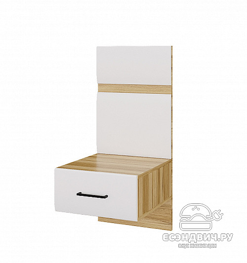 Спальный гарнитур 5 предм. с подъёмн.мех. "Милена" (МДФ) (Дуб золотой/Белый глянец) /Gnt/Нс