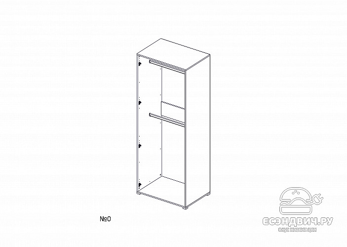 Шкаф 2х дверн. 0,8 "Balance" (Венге/Белый) /Gnt