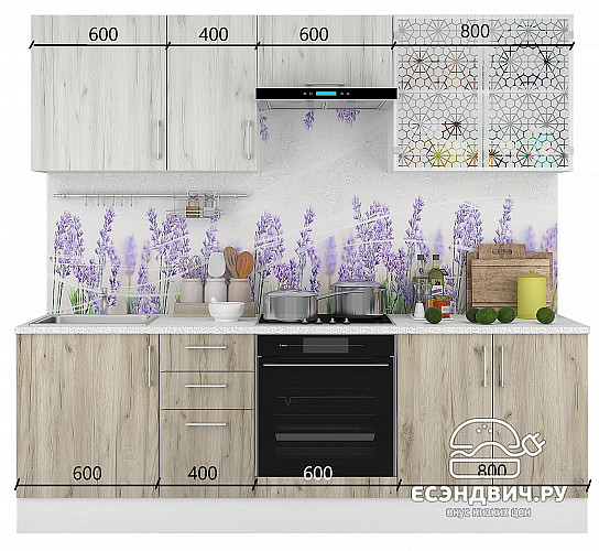 Тумба 60 (2ящ.) без столеш."Герда" (Белый Крафт) /Gnt/Ep/М29