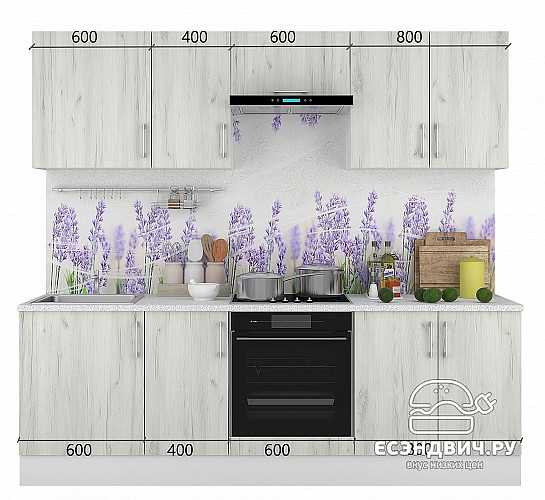 Тумба 80 (2ящ.)  со столеш."Герда" (Белый Крафт) /Gnt/Ep/М30ст