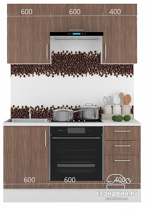 Тумба 60 (2ящ.)  со столеш."Герда" (Морское Дерево) /Gnt/Ep/М29ст