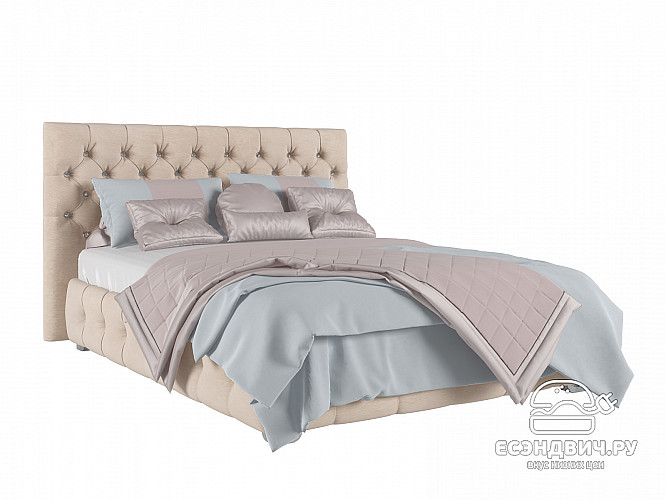 Кровать 140 мягк. just Мирабель (Велюр Opera Bone (AT)/Ja