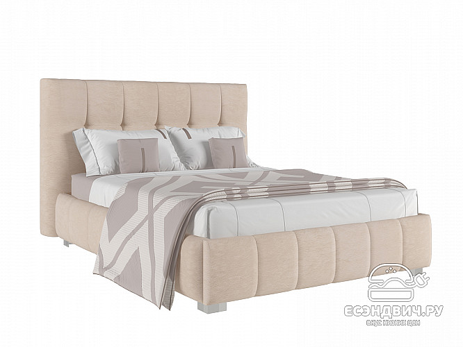 Кровать 160 мягк. just Марокко (Велюр Opera Bone (AT)/Ja