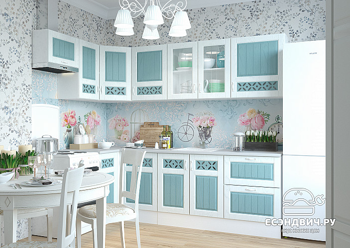 Тумба 40 (3ящ.) со столеш. "Прованс" (МДФ) (Арктик/Мурено) /Gnt/Km/М21ст