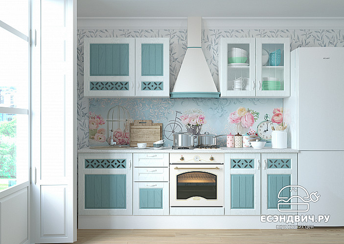 Тумба 50 (2ящ.) без столеш. "Прованс" (МДФ) (Арктик/Мурено) /Gnt/Km/М28