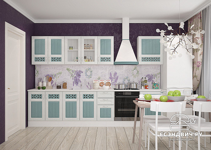 Тумба 60 без столеш./мойка "Прованс" (МДФ) (Арктик/Мурено) /Gnt/Km/М19