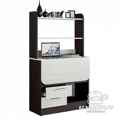 Стол со стеллажом "Рокки" (Венге/Лоредо) /BTS/Рк