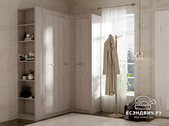 Стеллаж "Мона" (Ясень белый) /BTS/Мн ПН-19