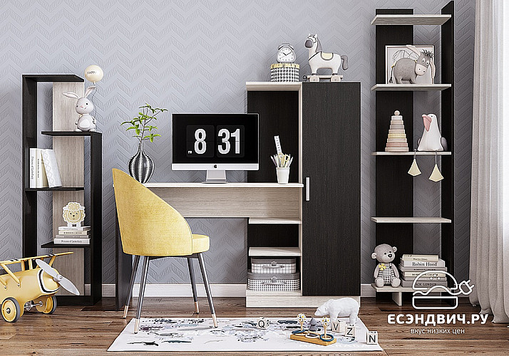 Стеллаж "Уно" (Венге/Лоредо) /BTS/Бс1