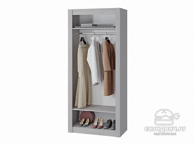 Шкаф 2х дв. 0,96 "Мона" (Ясень белый) /BTS/Мн ШК-37