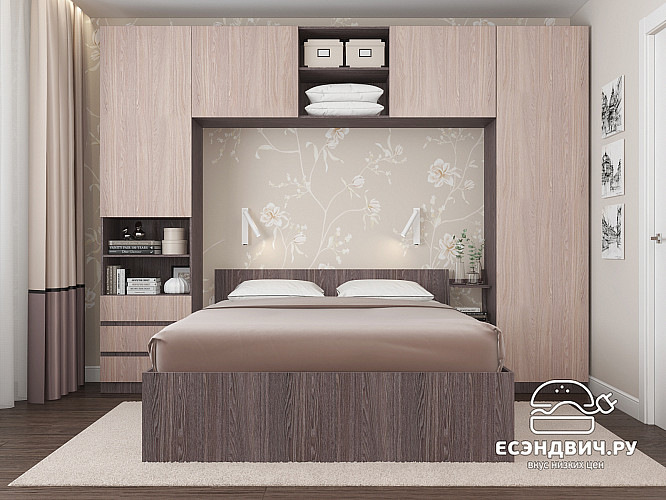 Кровать 1600 "Depo apart" (Анкор темный) D_Dp