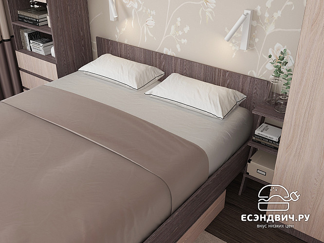 Кровать 1600 "Depo apart" (Анкор темный) D_Dp