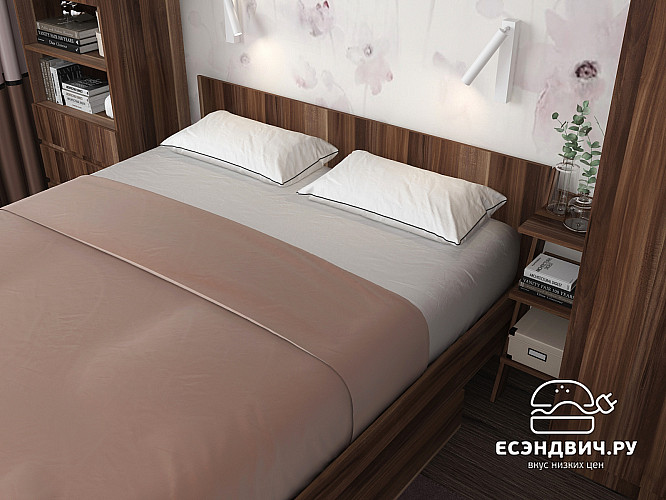 Спальный гарнитур 5 предм. 3200*2410 "Depo apart" (Слива валлис) D_Dp