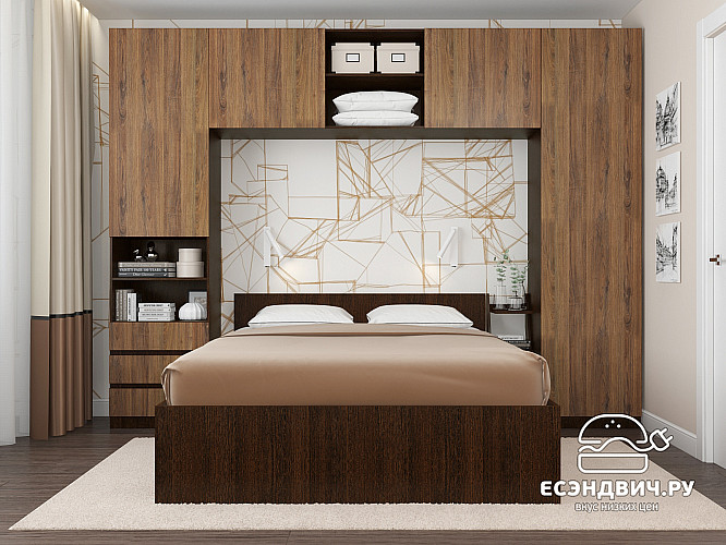 Пенал 600*2410  "Depo apart" (Венге/Дуб Аризона) D_Dp