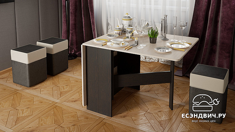 Стол-книжка  long "Neat" (Венге Цаво/Дуб Белфорт)-Tr-Т2