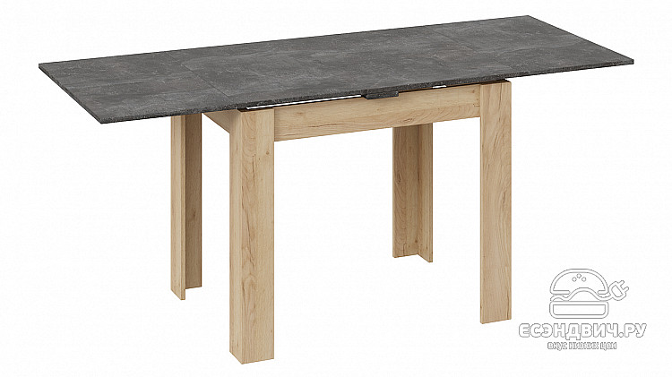 Стол раздвижной 0,9 "Pronto" (Дуб Крафт Золотой / Ателье темное) -Tr-Пр