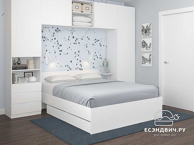 Пенал 600*2410 с ящ. "Depo apart" (Белый) D_Dp