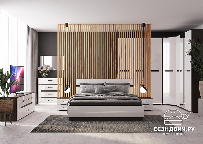 Тумба "Алисия" (МДФ) (Венге/Белый глянец) /Gnt/Вгс