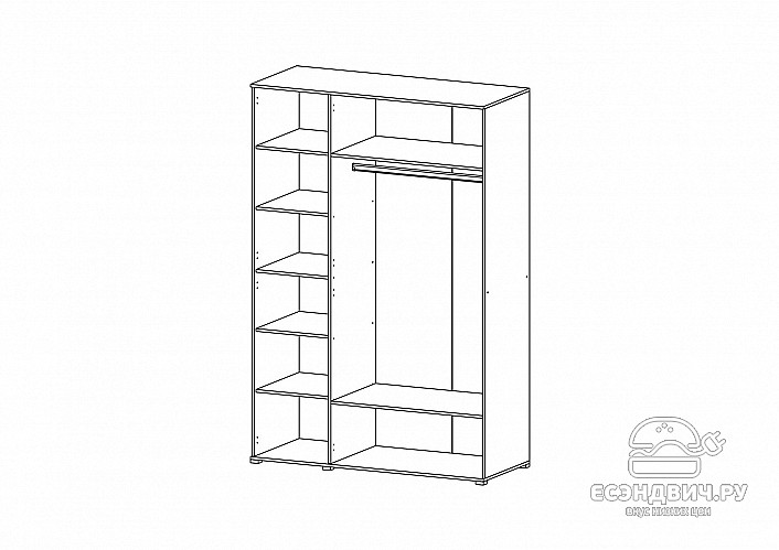 Спальный гарнитур 6 предм. 1,6/3Д/1Д/2Д "Алисия" (МДФ) (Венге/Белый глянец) /Gnt/Вгс6