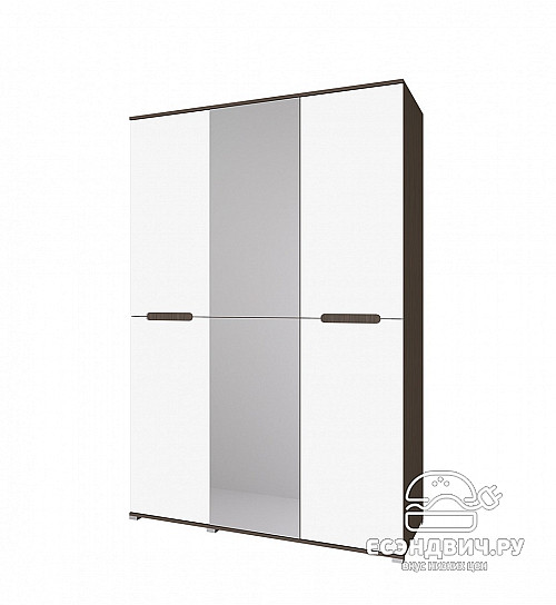 Спальный гарнитур 6 предм. 1,6/3Д "Алисия" (МДФ) (Венге/Белый глянец) /Gnt/Вгс5