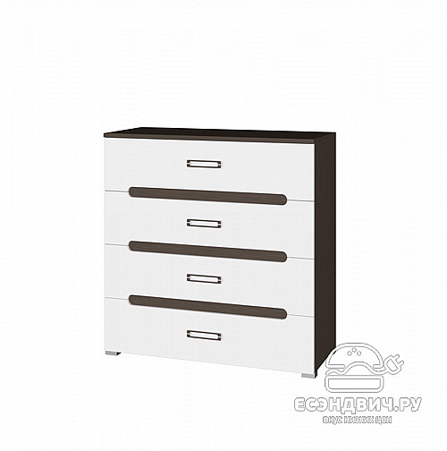 Спальный гарнитур 8 предм. 1,6/2Д/2Д/У "Алисия" (МДФ) (Венге/Белый глянец) /Gnt/Вгс3