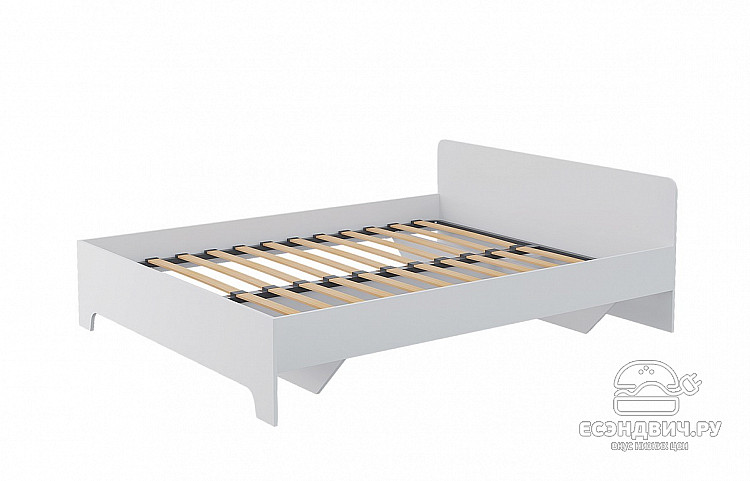 Кровать 1600 "Сандро" (Белый) /Gnt/Vr