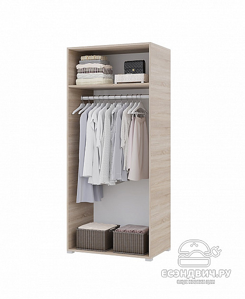 Шкаф 2-х дв. 0,8/1,83 "Сандро" (Сонома) /Gnt/Vr