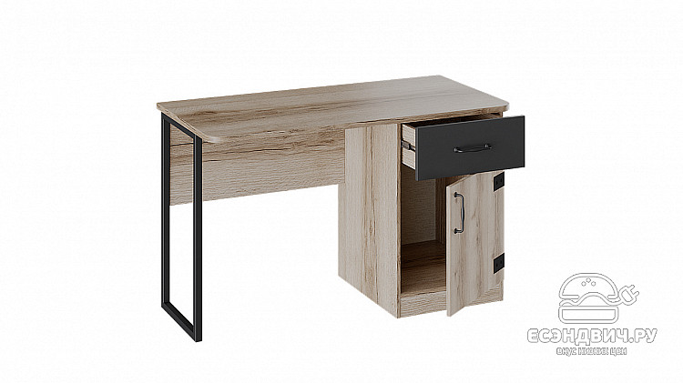 Стол письменный "Only"(Дуб Делано/Фон Черный)-Tr-Ок
