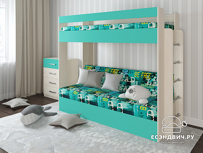 Чехол для матраца "Лаворо"  80*190*20 (Велюр Music Azure (AT))