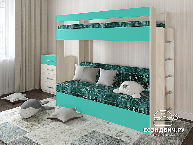 Чехол для матраца "Лаворо"  80*190*20 (Принт Central Lagoon (AT))