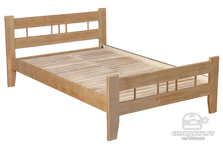 Кровать 1600 plus "Форест"  (Массив дерева) (Цвет Бук)/Эл